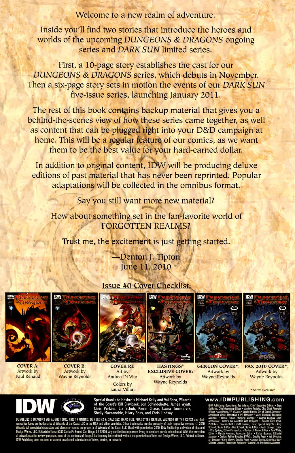 Dungeons & Dragons #0 — prévia parcial — página 2 de 13