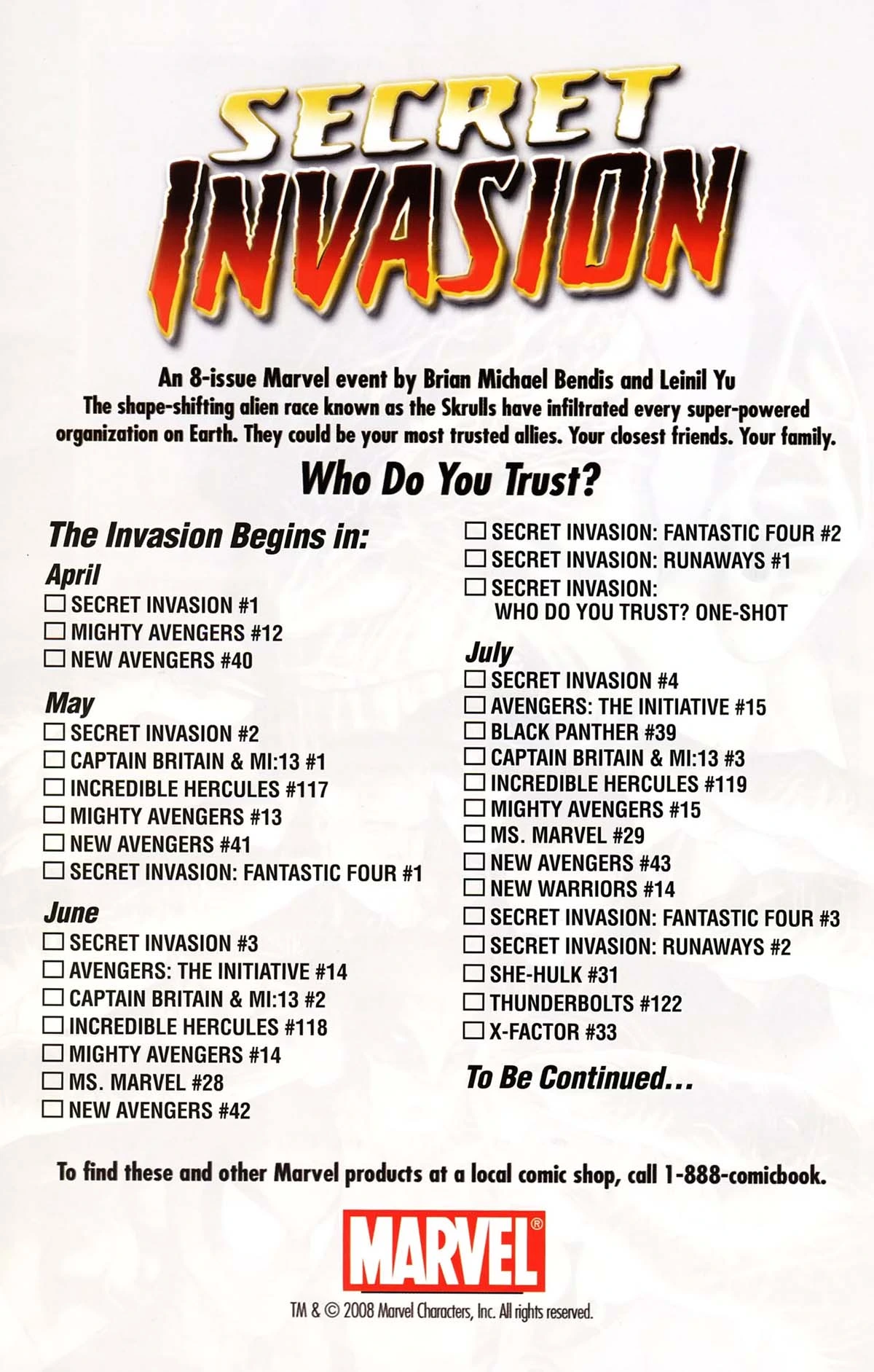 Invasão Secreta #1 (2008) — página 40 de 40